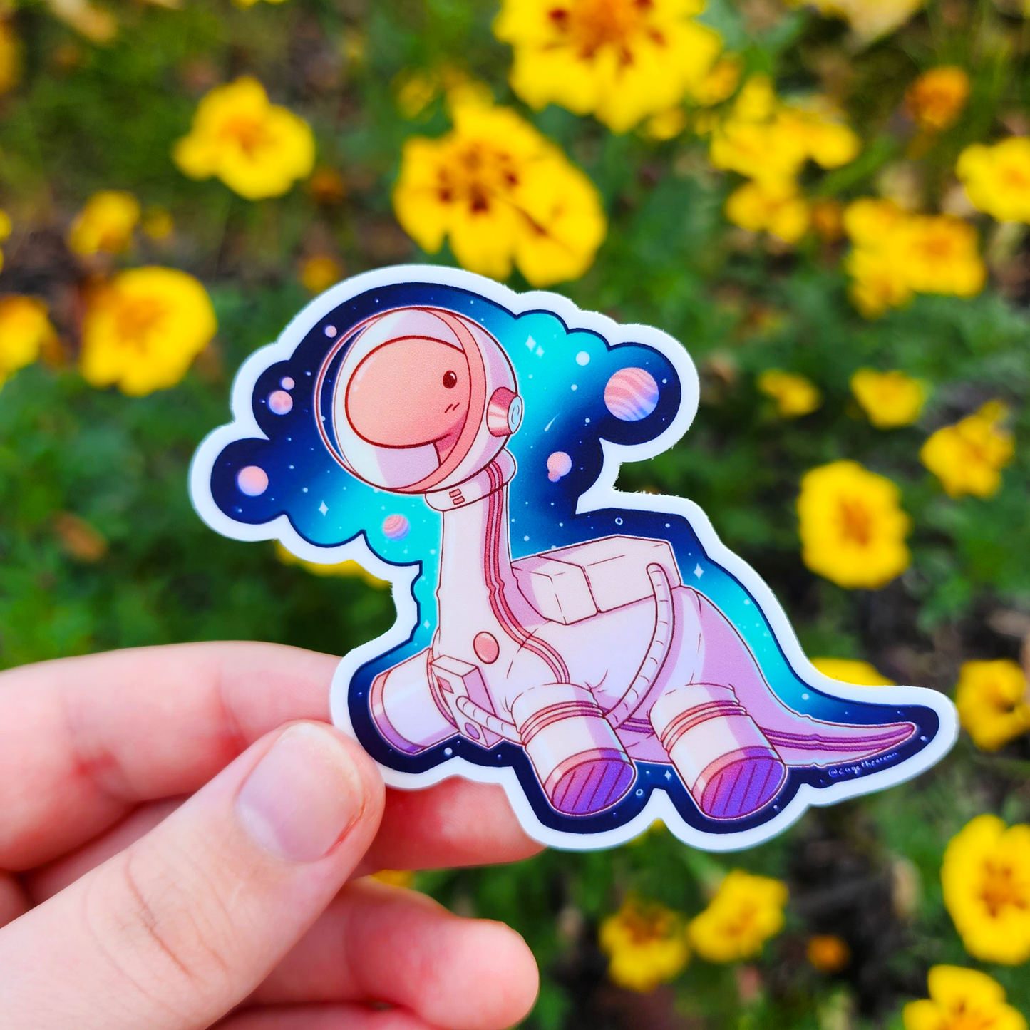 Astronaut Dinosaur ✦ Die Cut Sticker