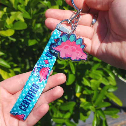 Silly Dinosaurs! ✦ Lanyard and Glitter Epoxy Keychain