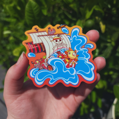 OP Pirate Anime ✦ Flowing Liquid Glitter Keychain