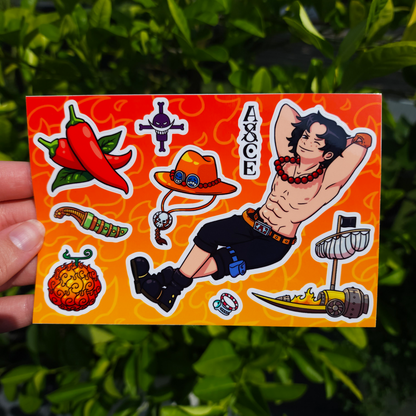 OP Pirate Anime ✦ Sticker Sheet