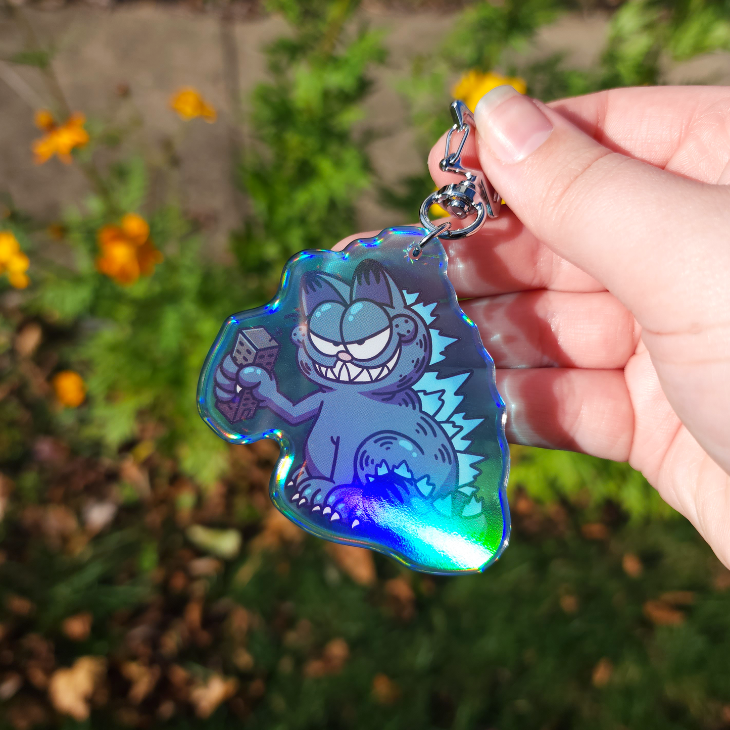 Garfzilla ✦ Keychain with Holo!