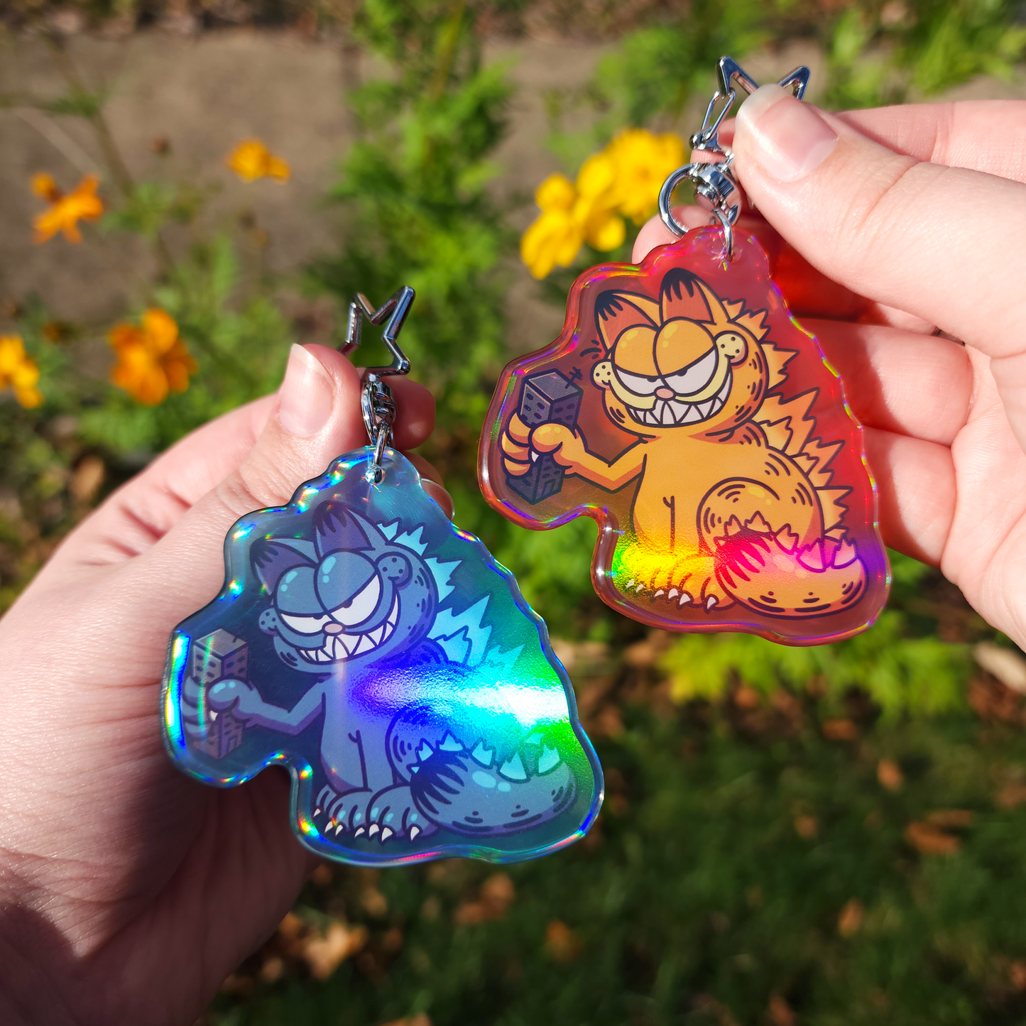 Garfzilla ✦ Keychain with Holo!