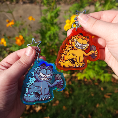 Garfzilla ✦ Keychain with Holo!