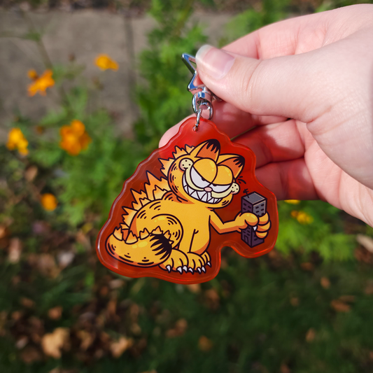Garfzilla ✦ Keychain with Holo!
