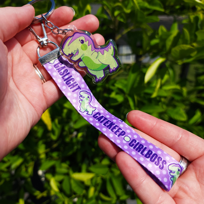 Silly Dinosaurs! ✦ Lanyard and Glitter Epoxy Keychain