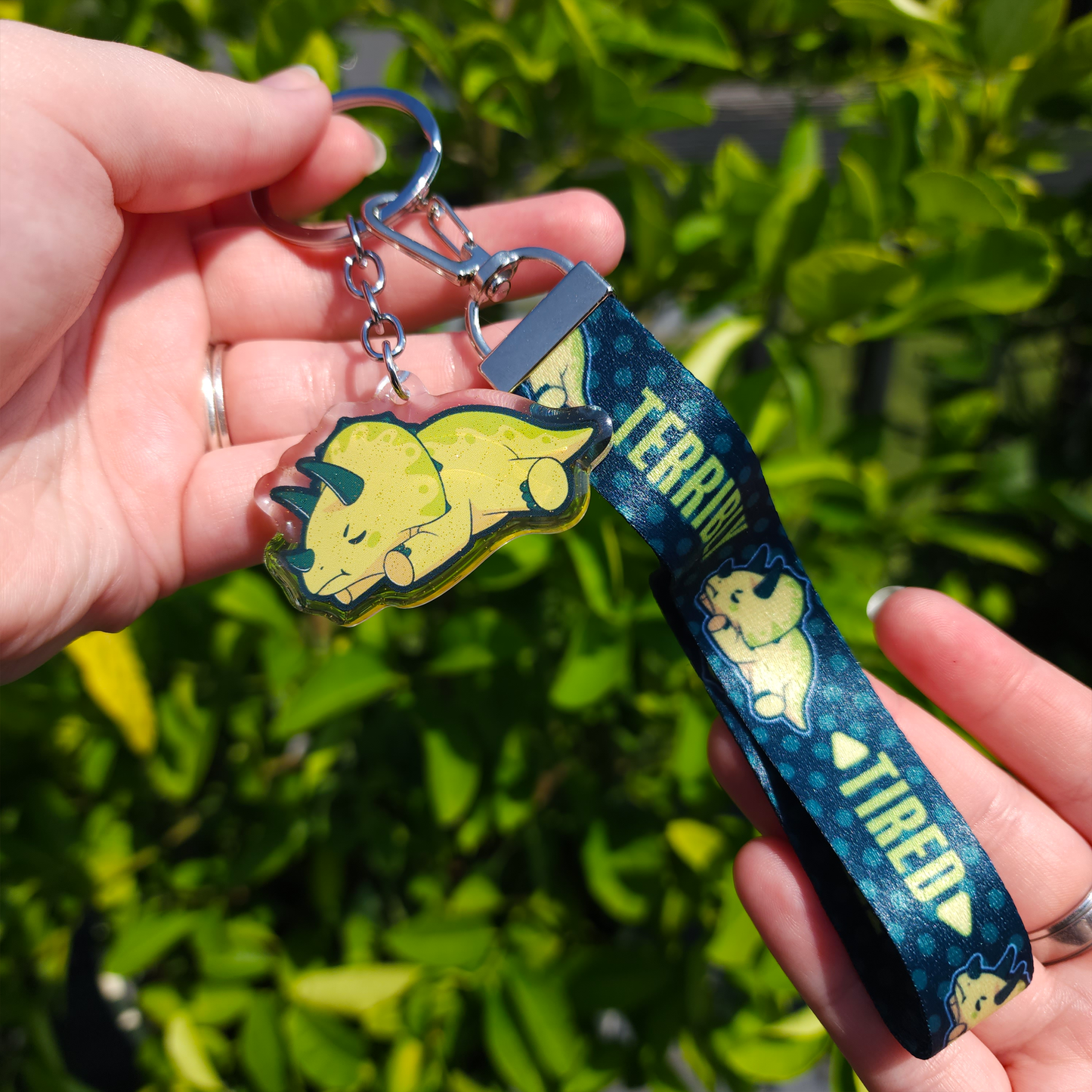 Silly Dinosaurs! ✦ Lanyard and Glitter Epoxy Keychain