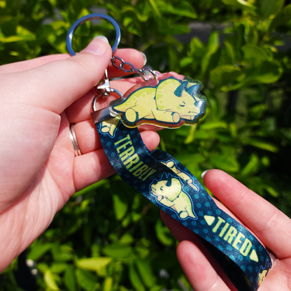 Silly Dinosaurs! ✦ Lanyard and Glitter Epoxy Keychain